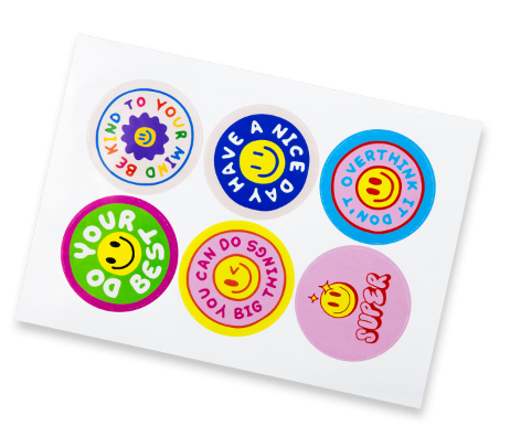 Sticker Sheet 80mm Circle - Gloss